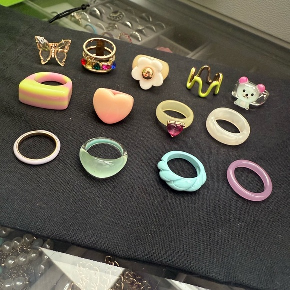 Maximalist Colorful Assorted Rings Set - 13ct - Picture 1 of 4